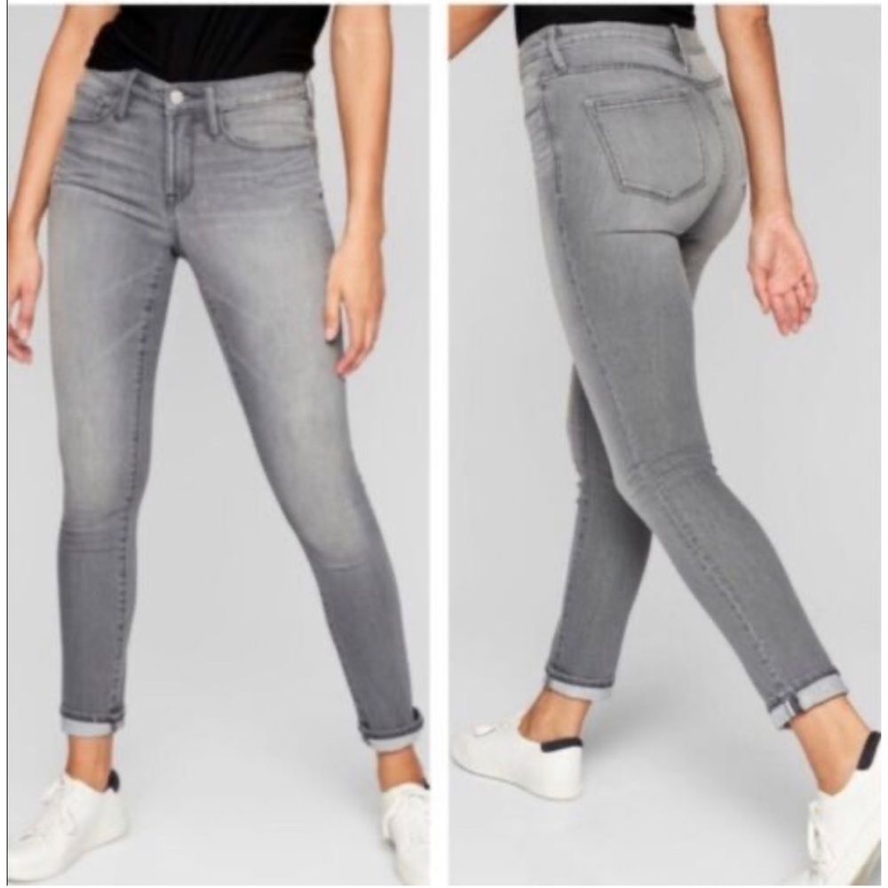 ATHLETA SCULPTEK SKINNY JEANS GRAY WASH STRETCH SHAPING ANKLE CASUAL EVERYDAY 6